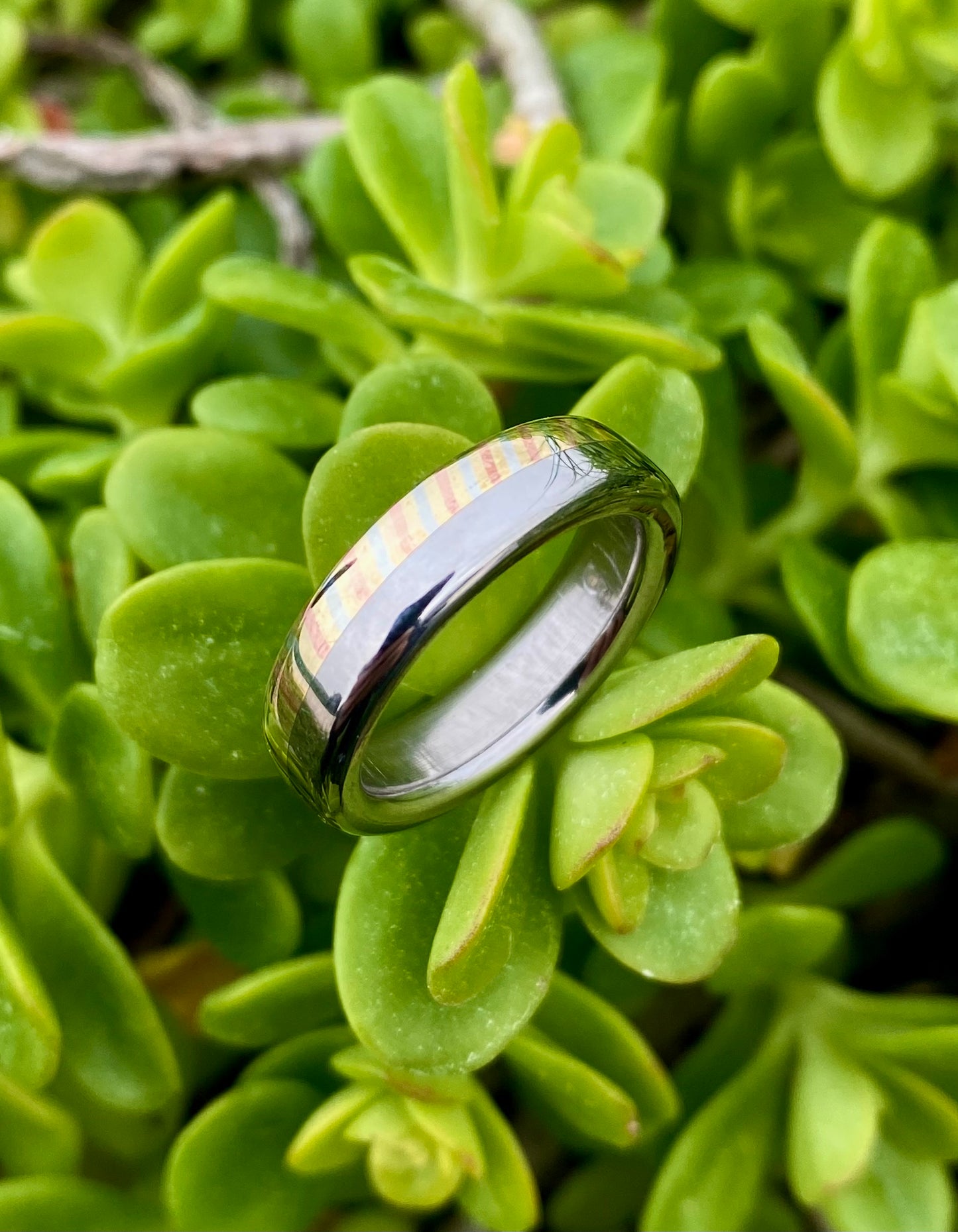 Anello di Mokume Gane e e Titanio - Fede