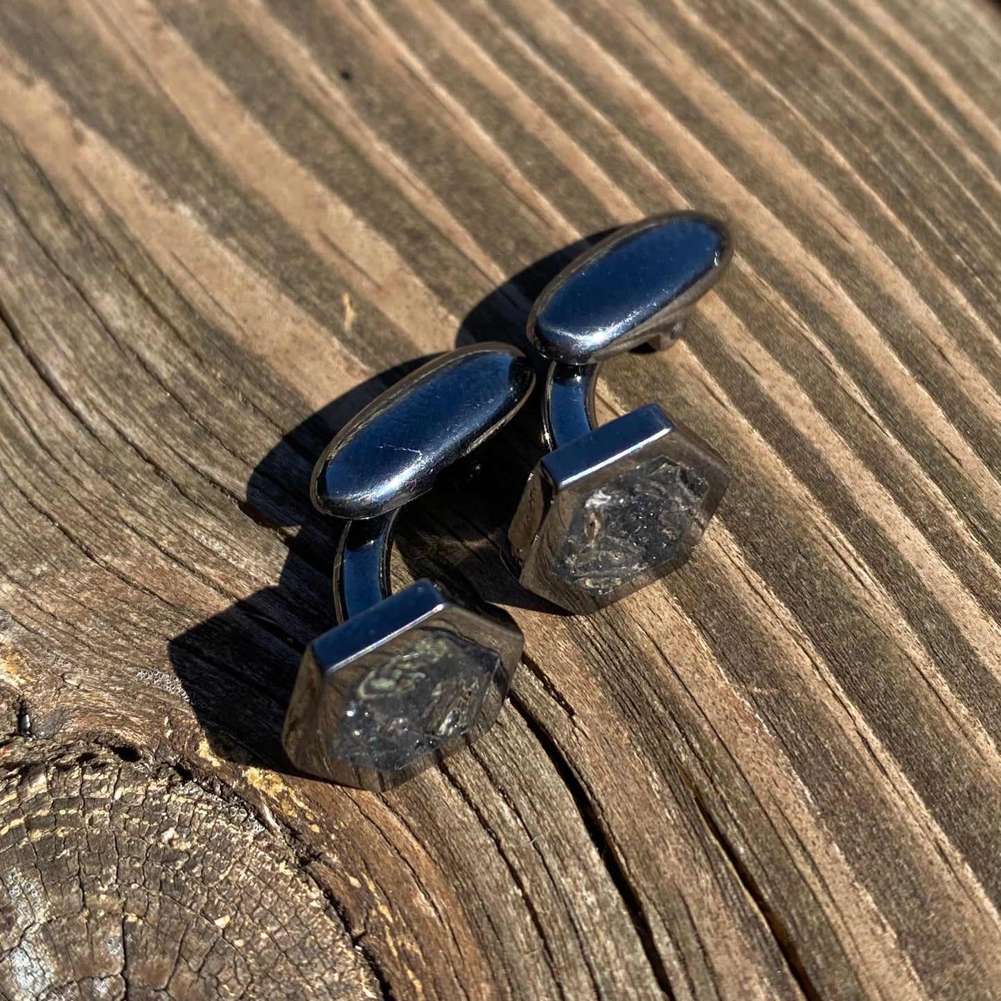 Gemelli di Argento 925 e Meteorite