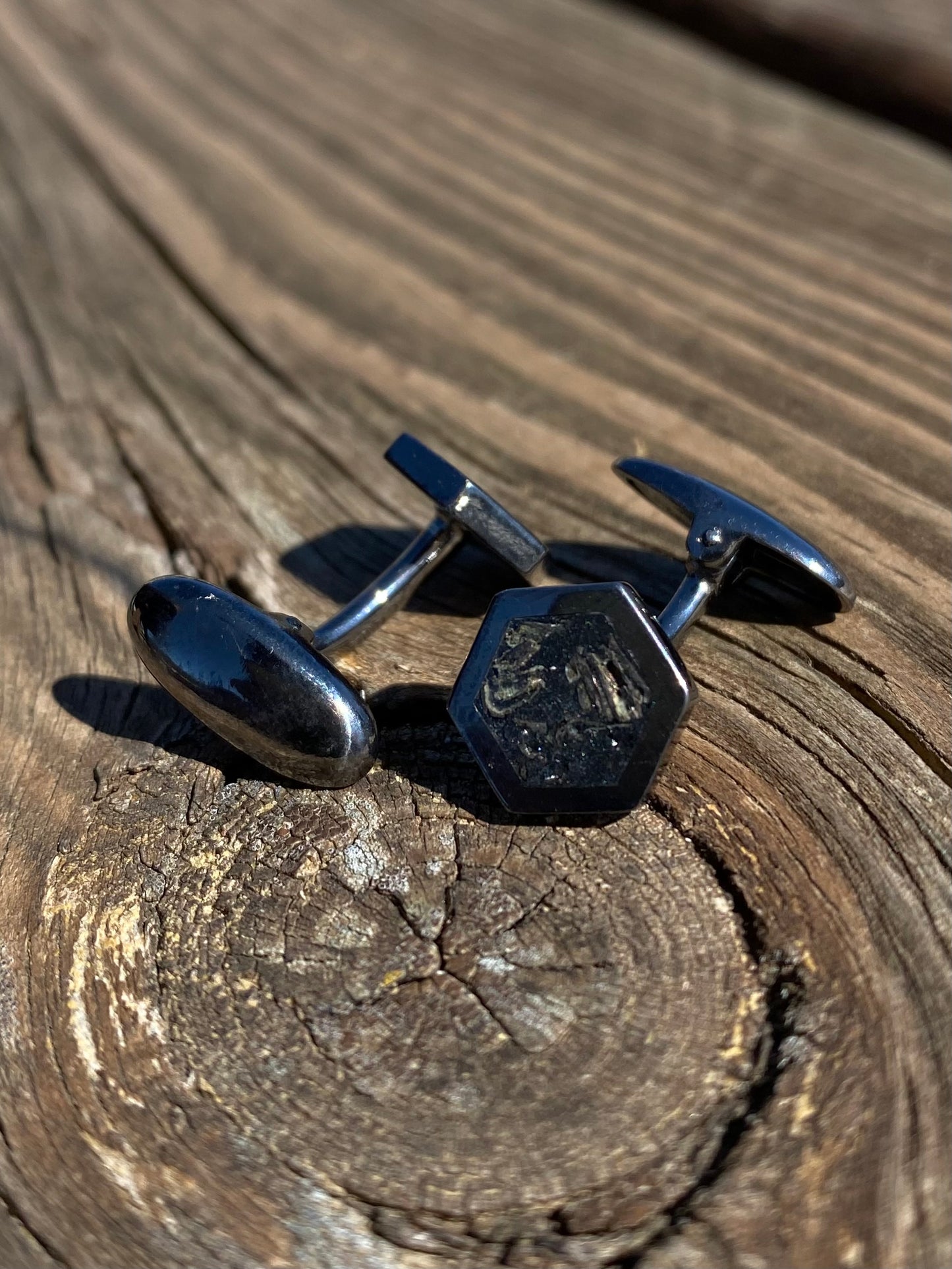 Gemelli di Argento 925 e Meteorite