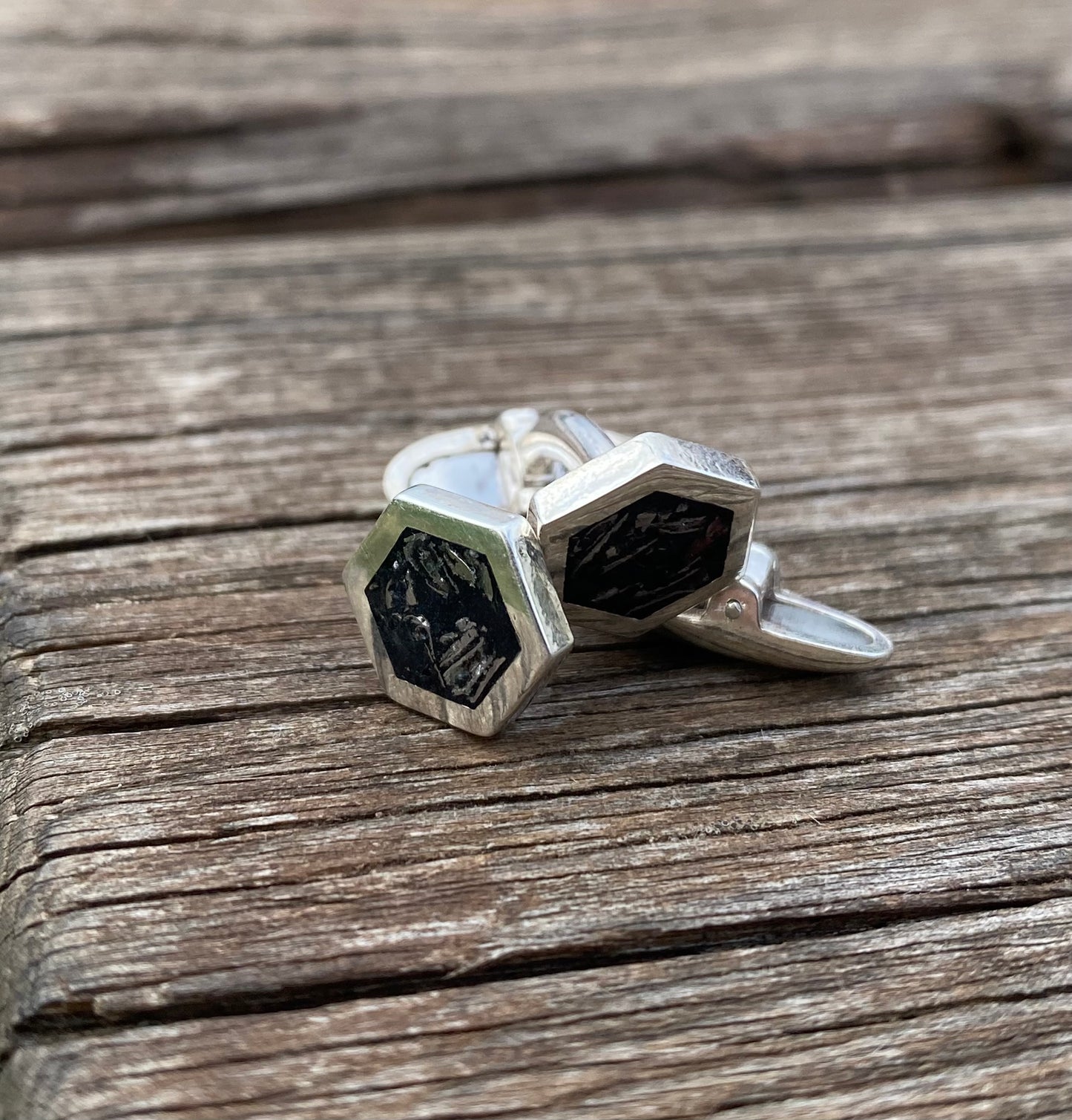 Gemelli di Argento 925 e Meteorite