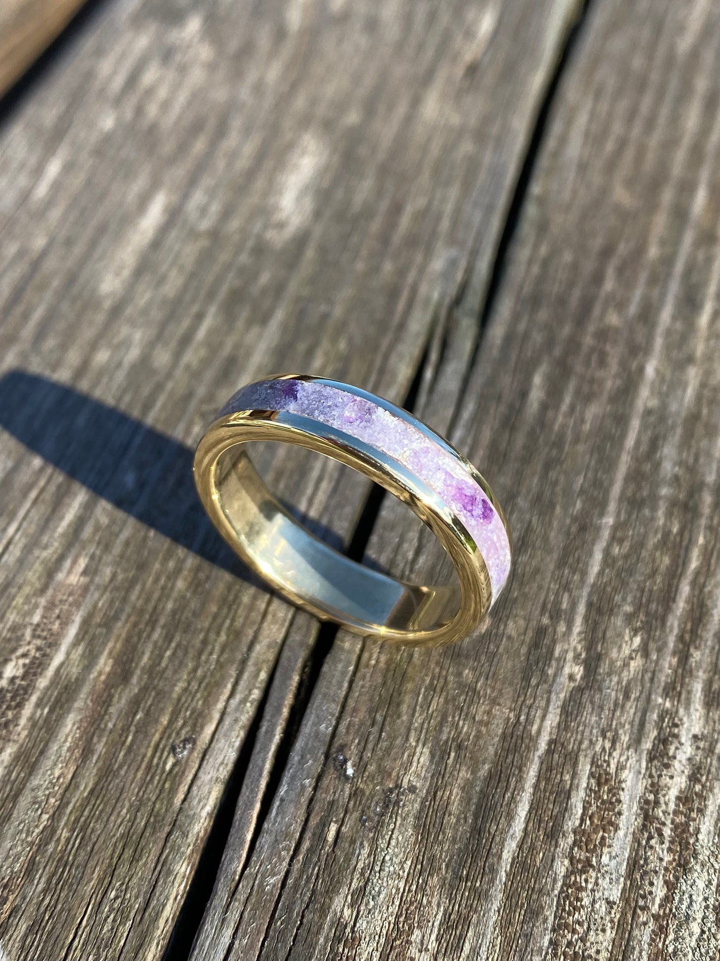 Anello di Ametista, Foglia d’Argento ed Ottone