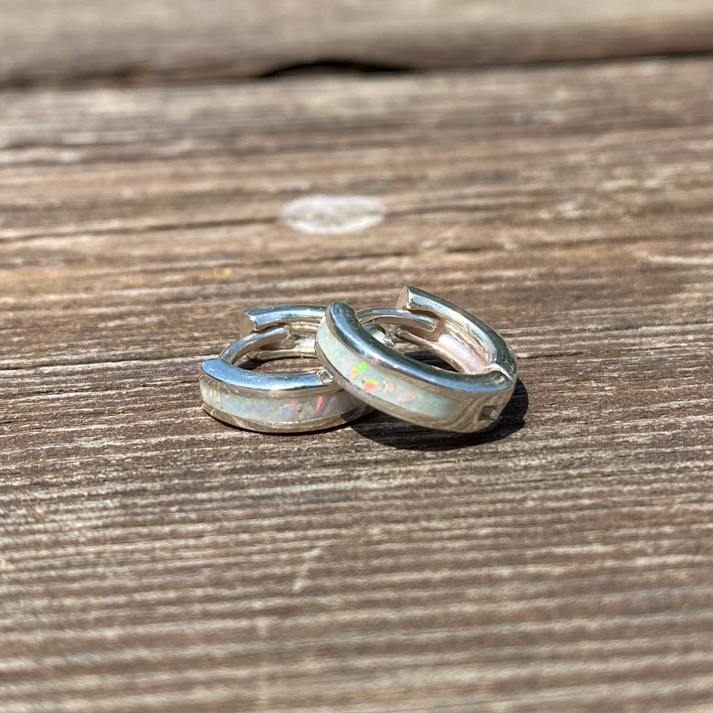 Orecchini di Opale “Pearl White” / small