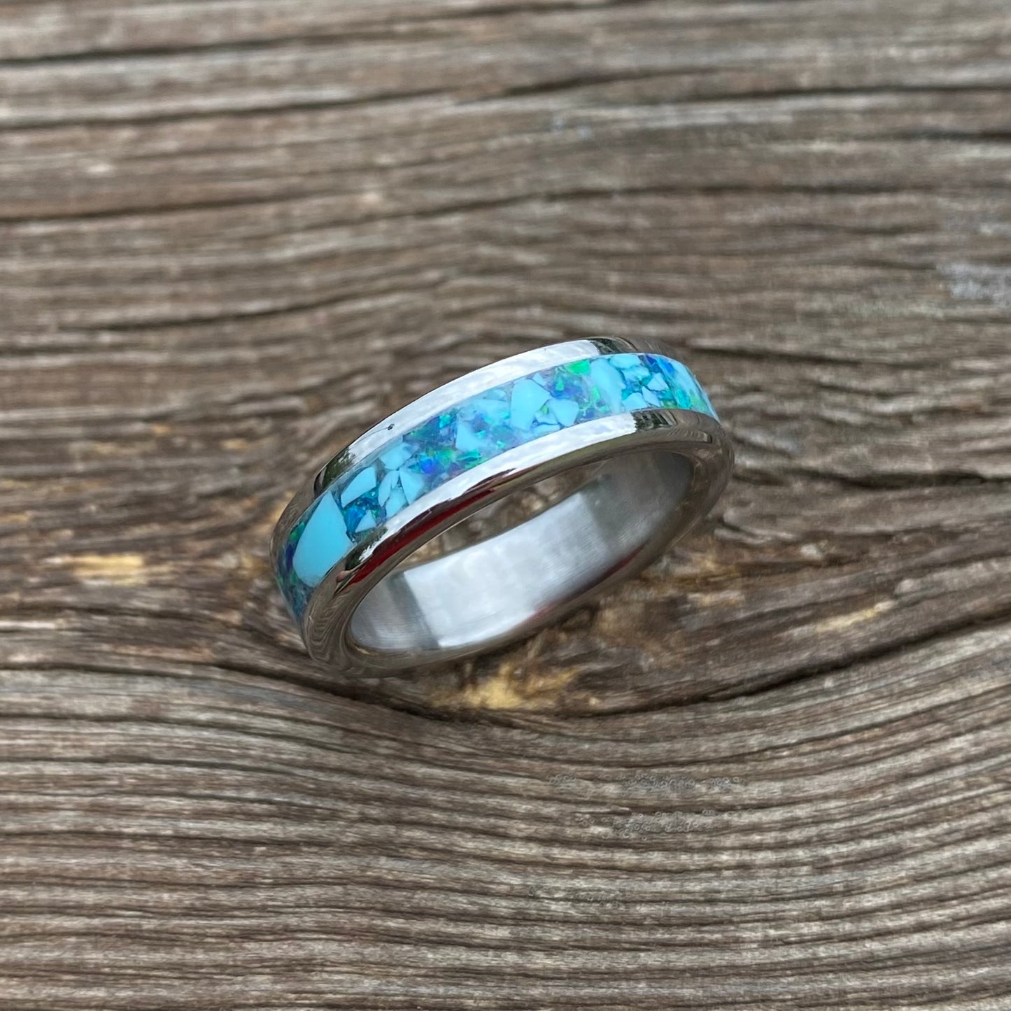 Anello di Opale e Turchese