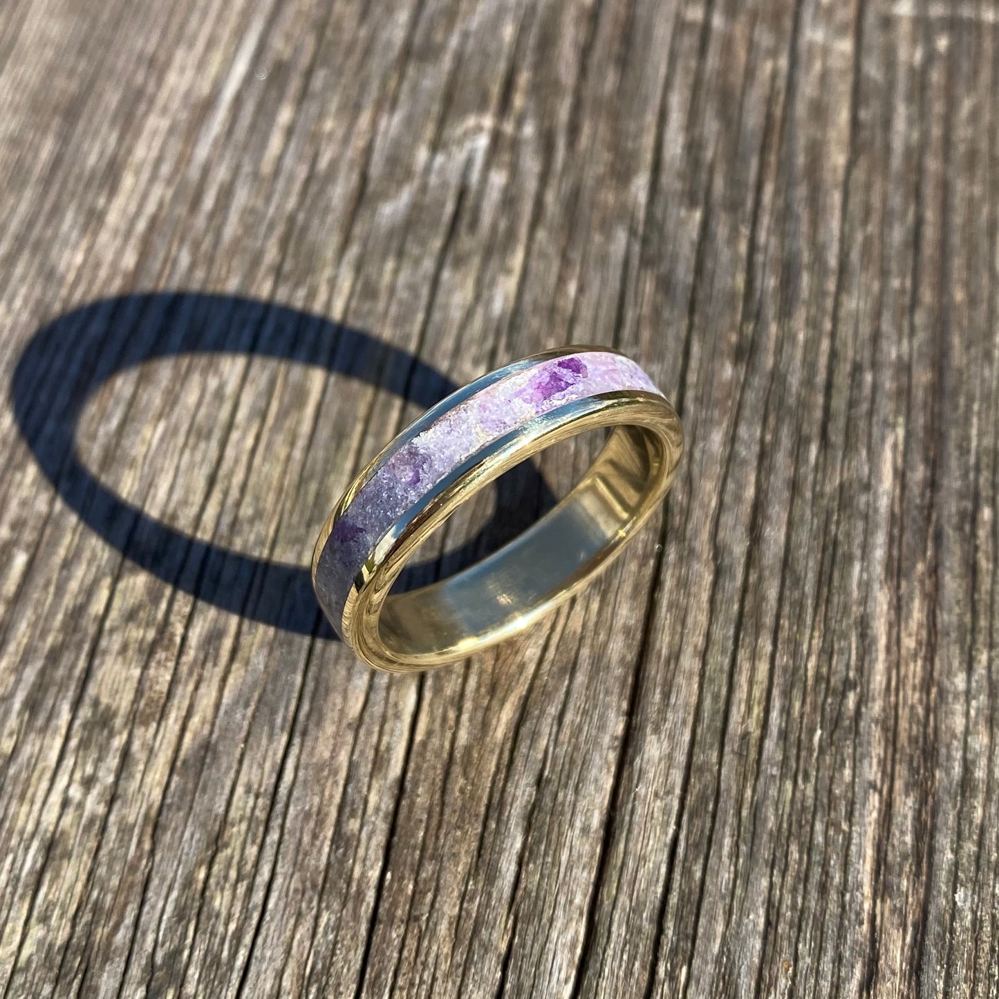 Anello di Ametista, Foglia d’Argento ed Ottone