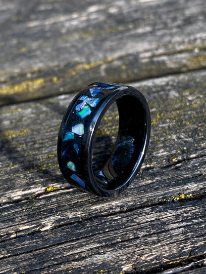 Anello di Ceramica ed Opale naturale
