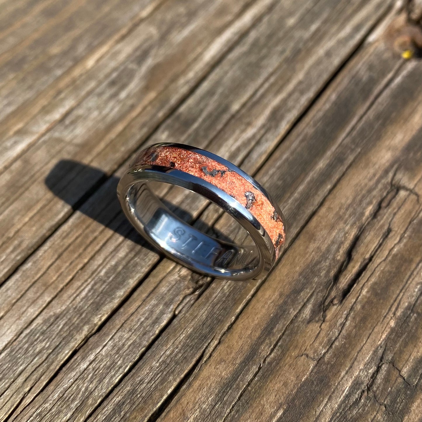 Bague Lapis Lazuli et Feuille d'Or