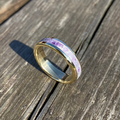 Anello di Ametista, Foglia d’Argento ed Ottone