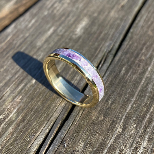 Anello di Ametista, Foglia d’Argento ed Ottone