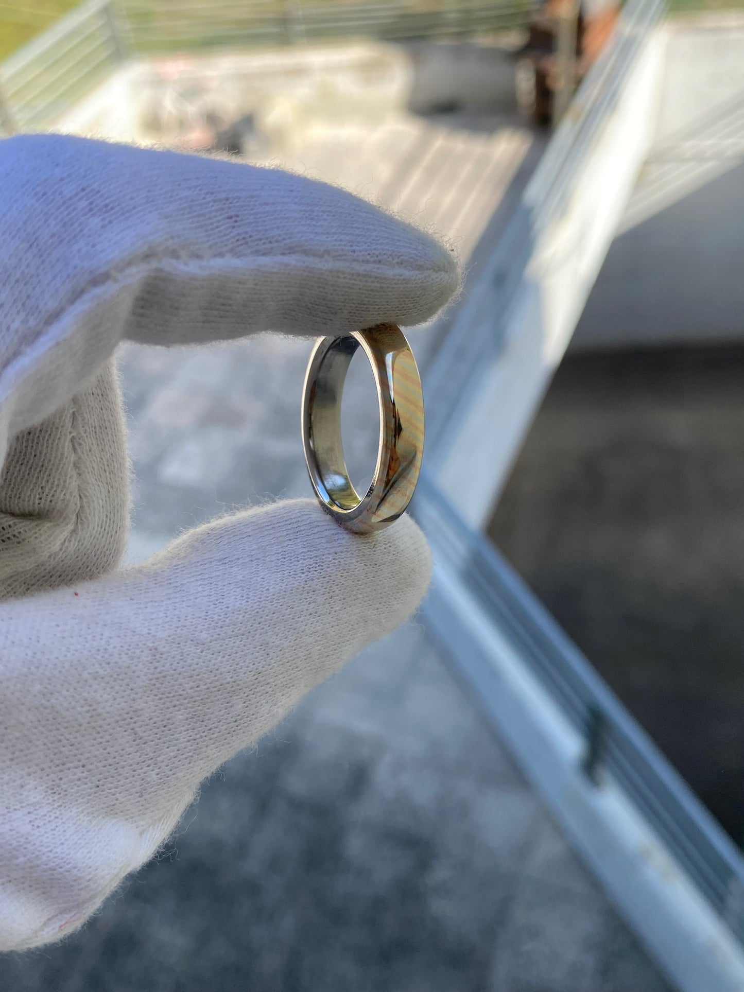 Anello di Mokume Gane e Titanio