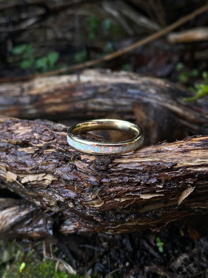 Anello di Opale “Pearl White”