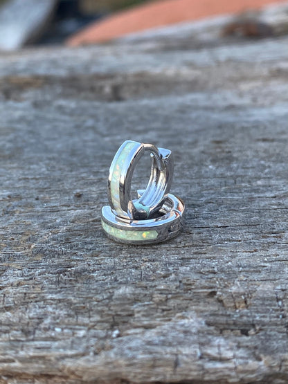 Orecchini di Opale “Pearl White” / small