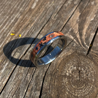 Bague Lapis Lazuli et Feuille d'Or