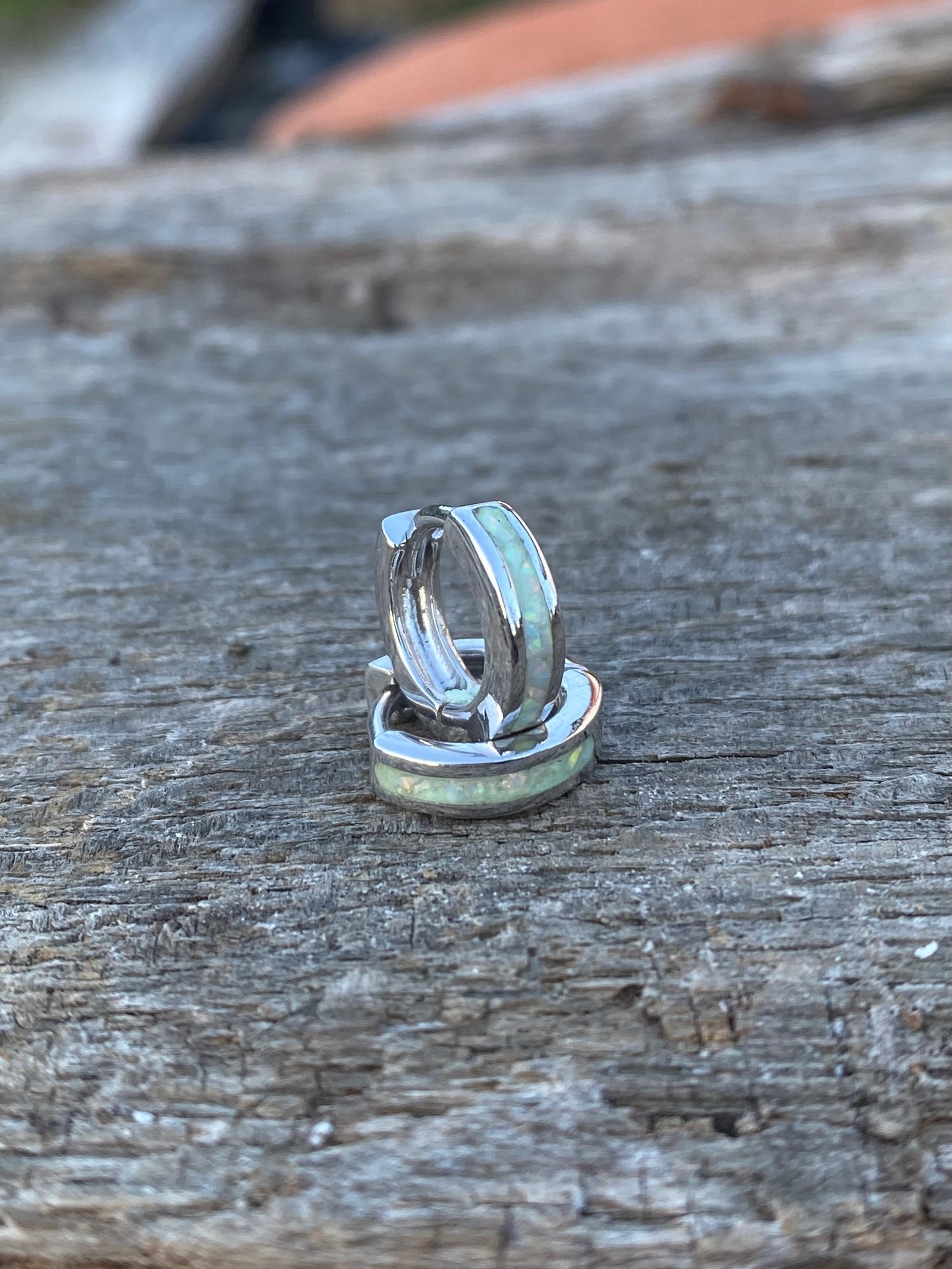 Orecchini di Opale “Pearl White” / small