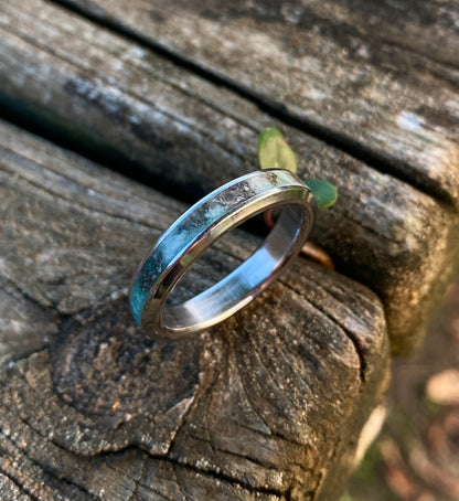 Anello di Fosforescente di Pirite e Giada Verde - WORKSHOP