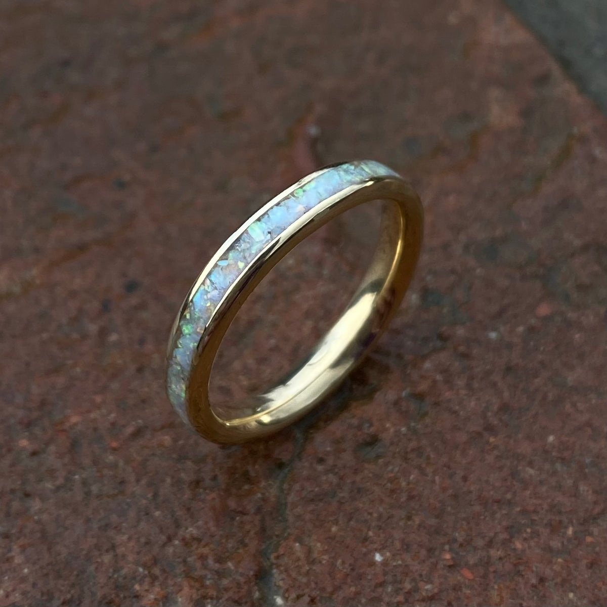 Anello di Opale “Pearl White”