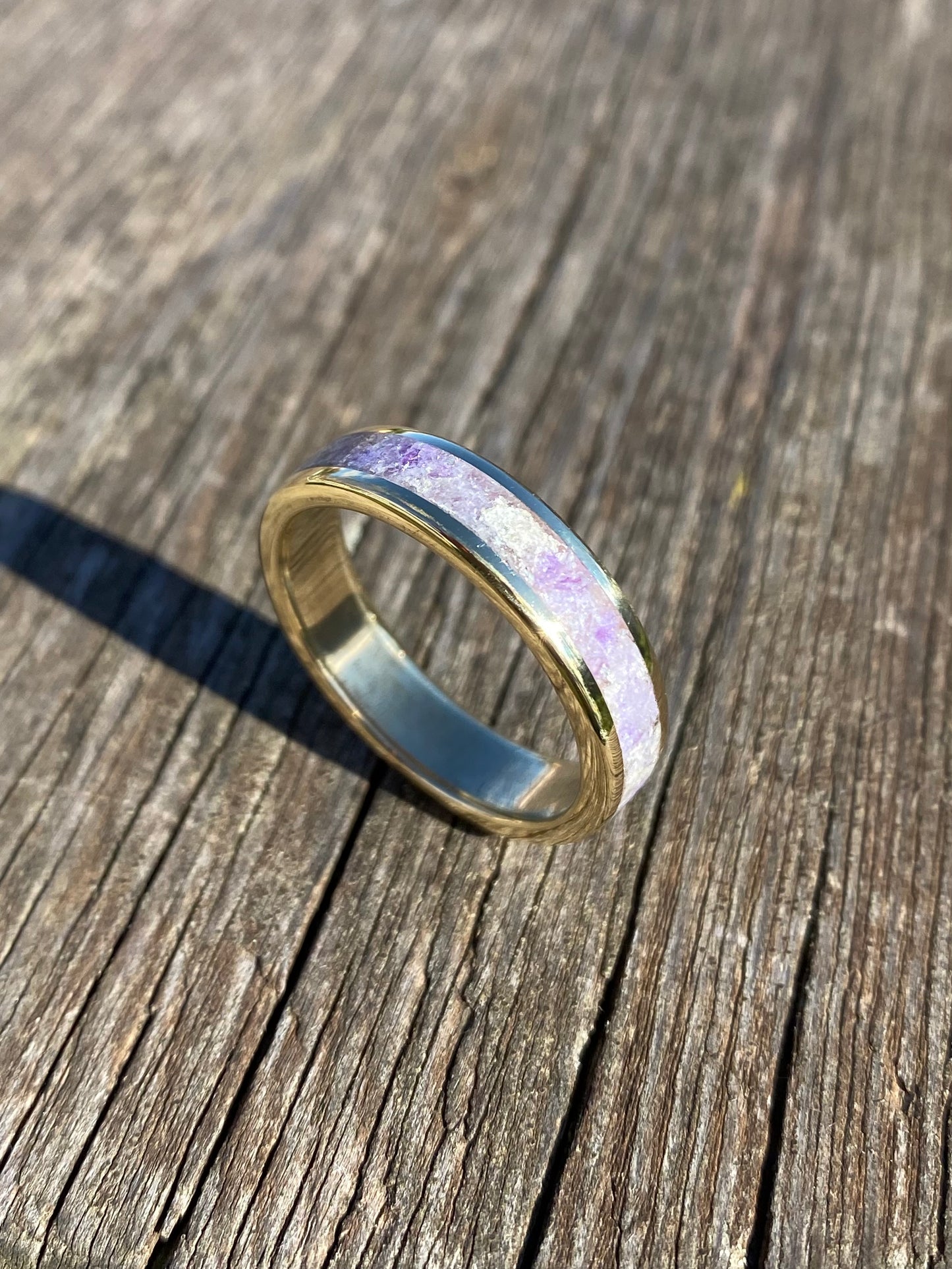 Anello di Ametista, Foglia d’Argento ed Ottone