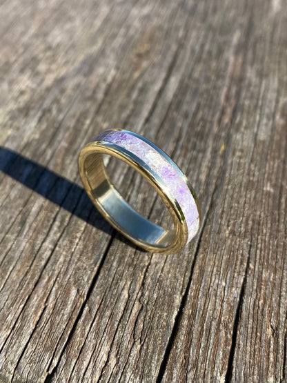 Anello di Ametista, Foglia d’Argento ed Ottone