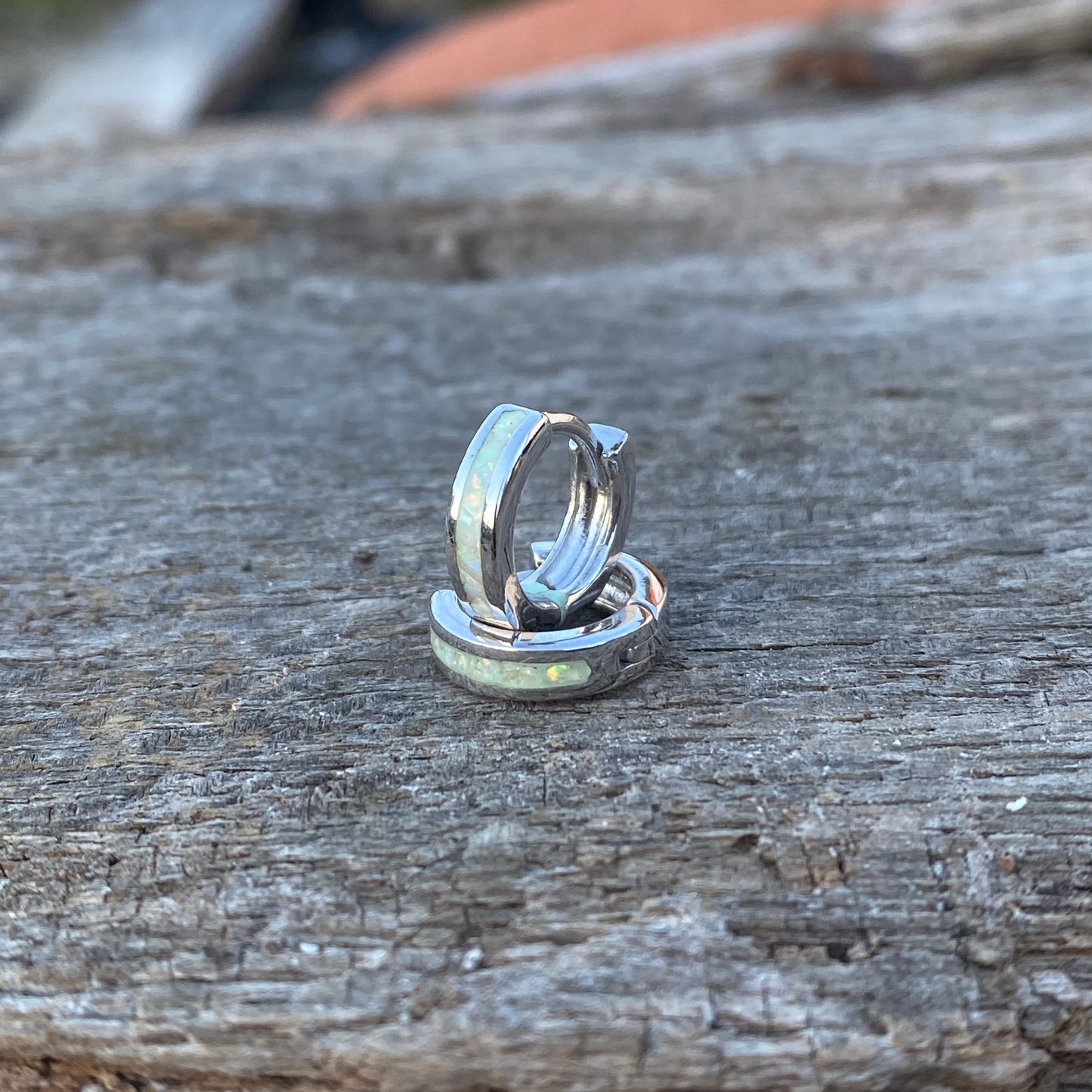 Orecchini di Opale “Pearl White” / small