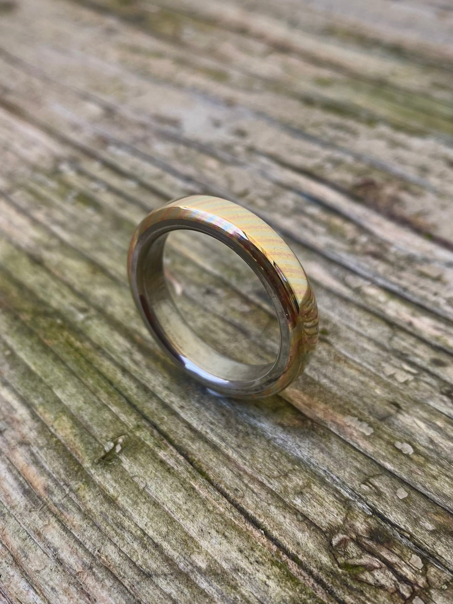 Anello di Mokume Gane e Titanio