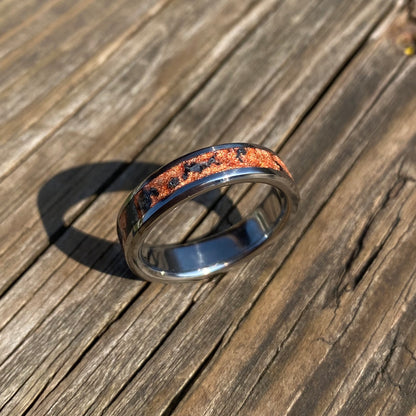 Bague Lapis Lazuli et Feuille d'Or