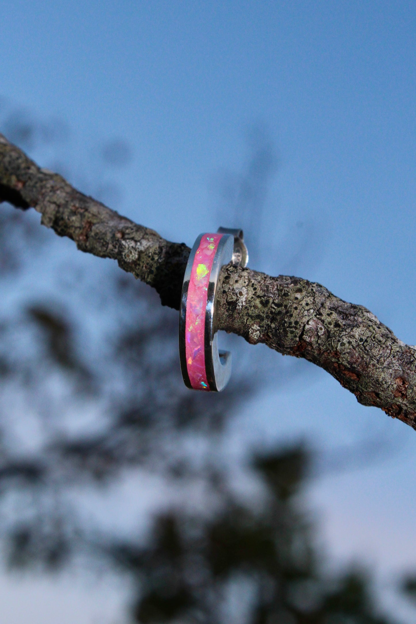 Opal earrings "Royal Pink"