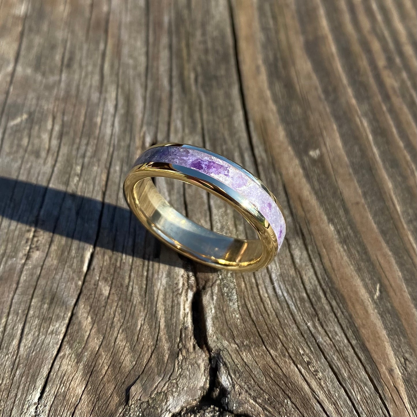 Anello di Ametista, Foglia d’Argento ed Ottone