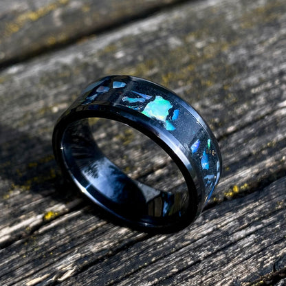 Anello di Ceramica ed Opale naturale