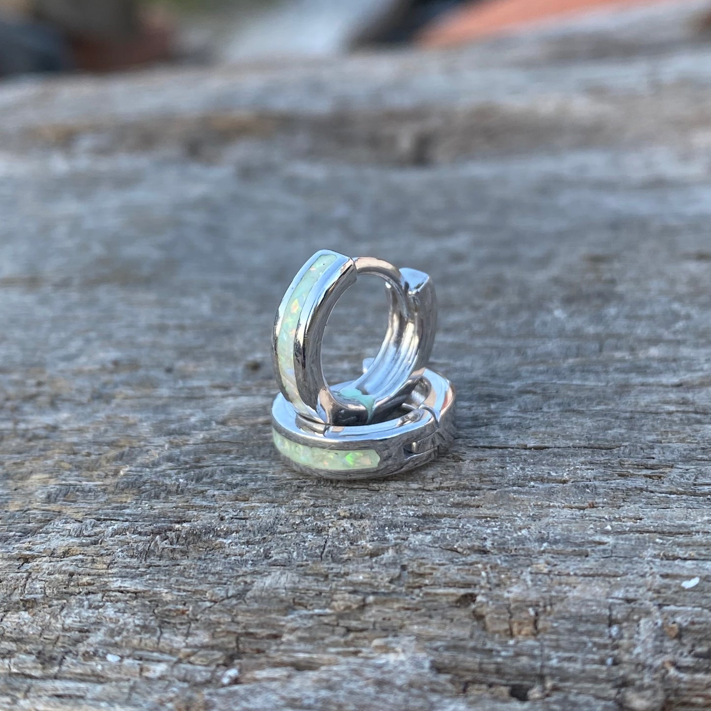 Orecchini di Opale “Pearl White” / small