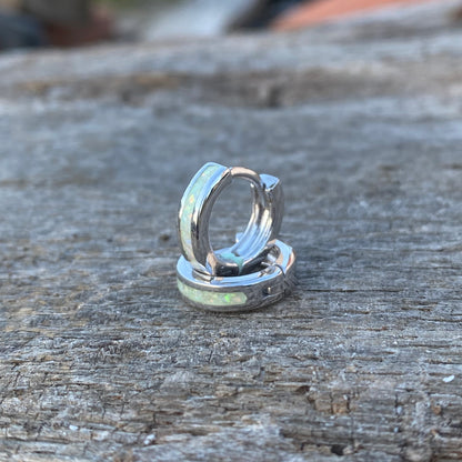 Orecchini di Opale “Pearl White” / small