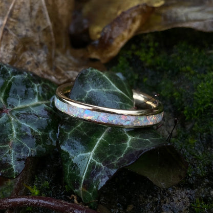 Anello di Opale “Pearl White”