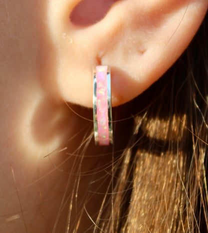 Opal earrings "Royal Pink"