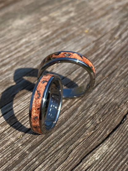 Bague Lapis Lazuli et Feuille d'Or