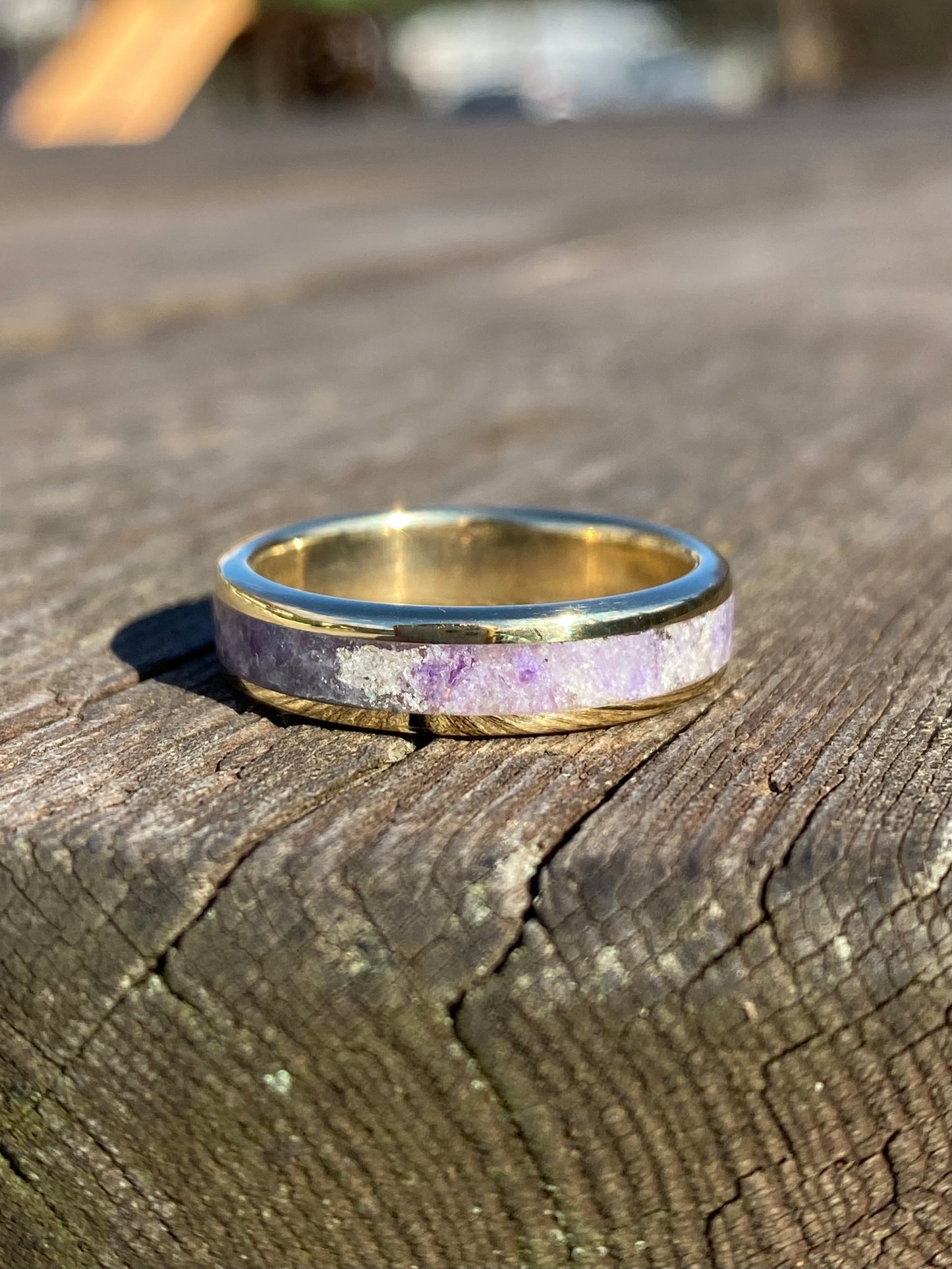 Anello di Ametista, Foglia d’Argento ed Ottone