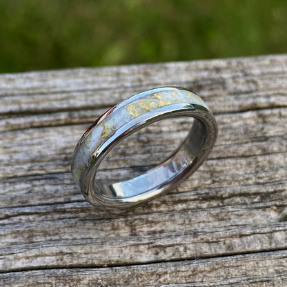 Anello di Titanio, Celestina, Conchiglia e Foglia d’Oro