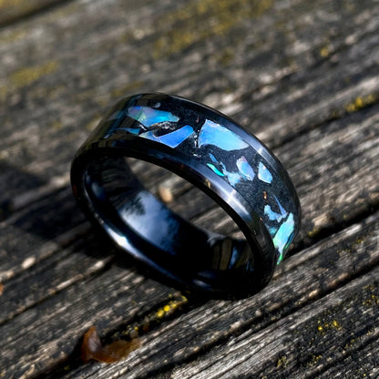 Anello di Ceramica ed Opale naturale