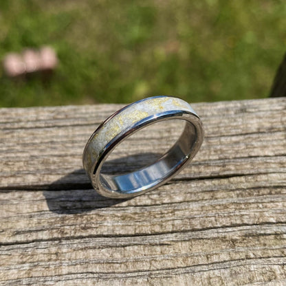 Anello di Titanio, Celestina, Conchiglia e Foglia d’Oro