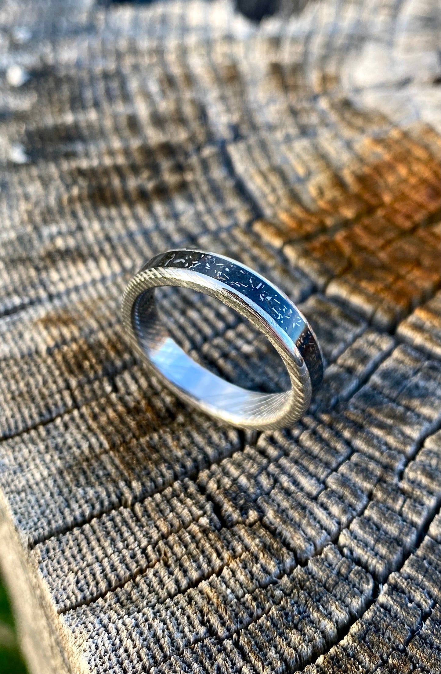 Damascus Steel and Meteorite Ring