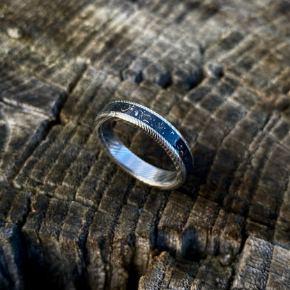 Damascus Steel and Meteorite Ring