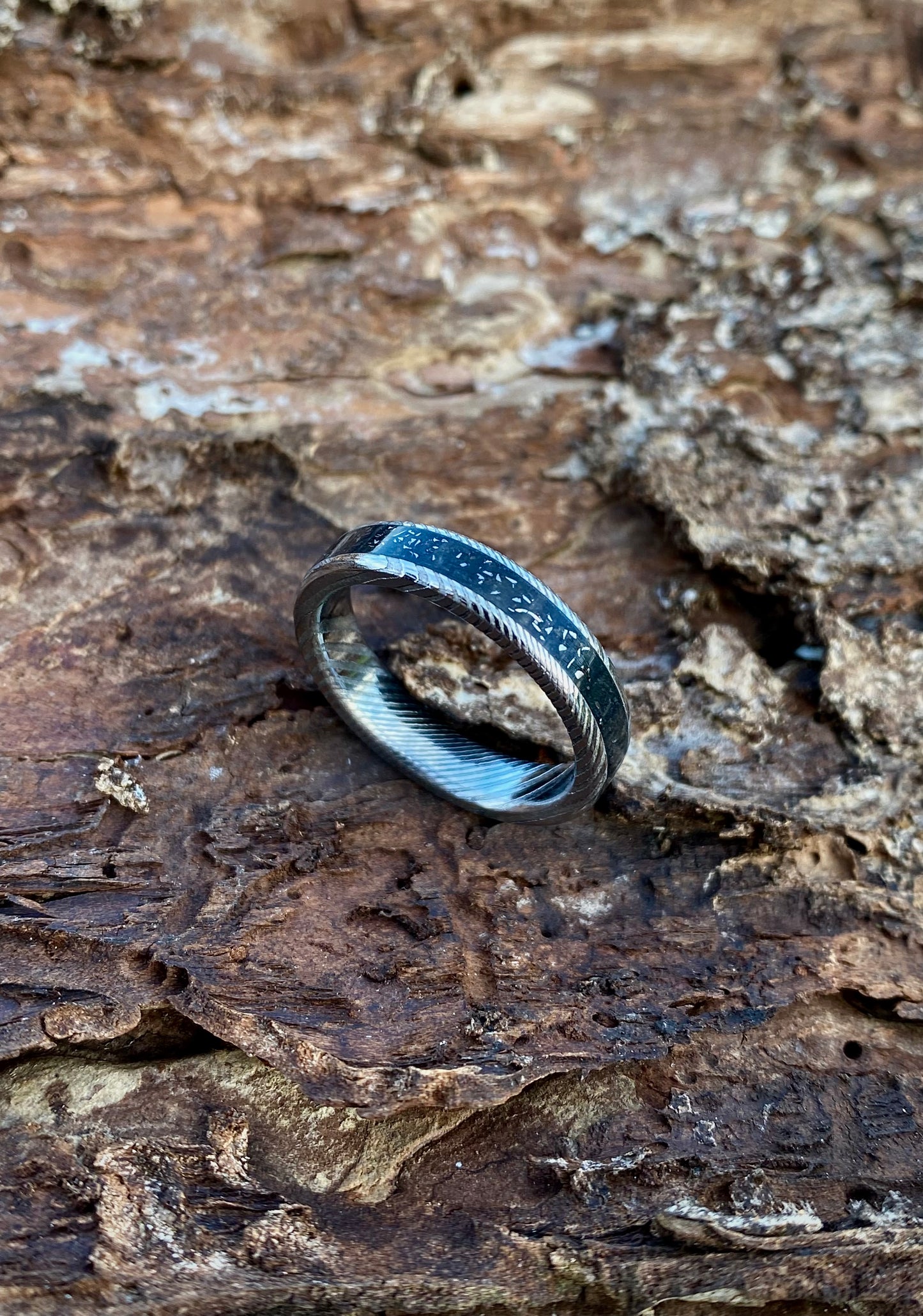 Damascus Steel and Meteorite Ring