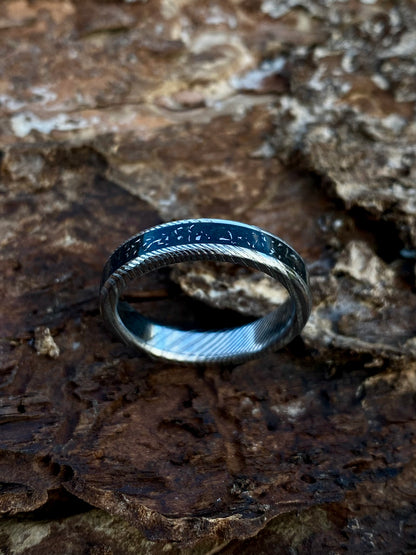 Damascus Steel and Meteorite Ring