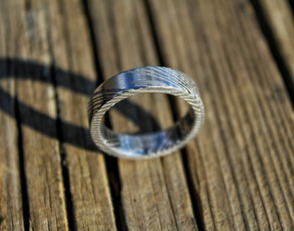 Stainless Damascus Steel Ring