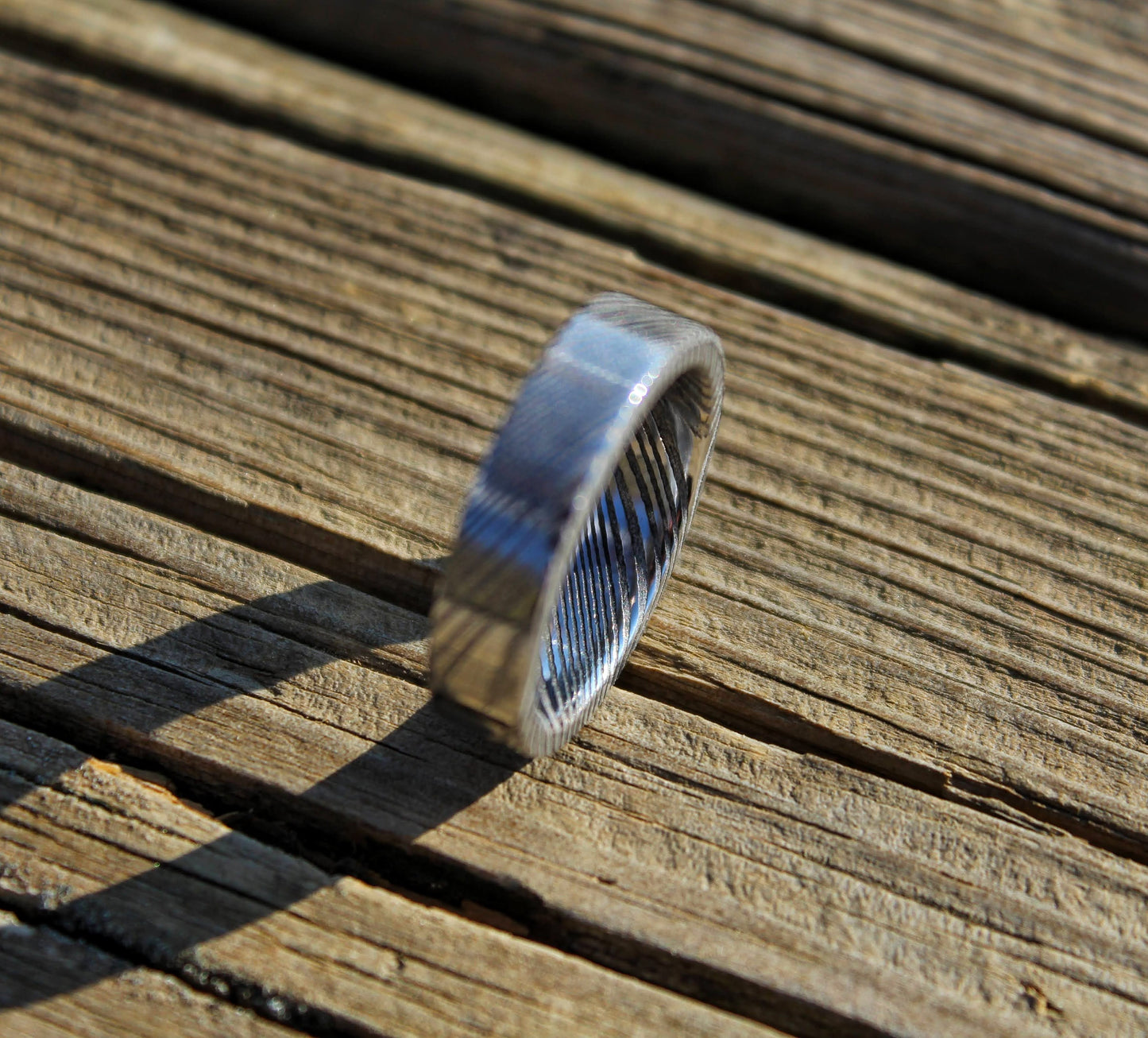 Stainless Damascus Steel Ring