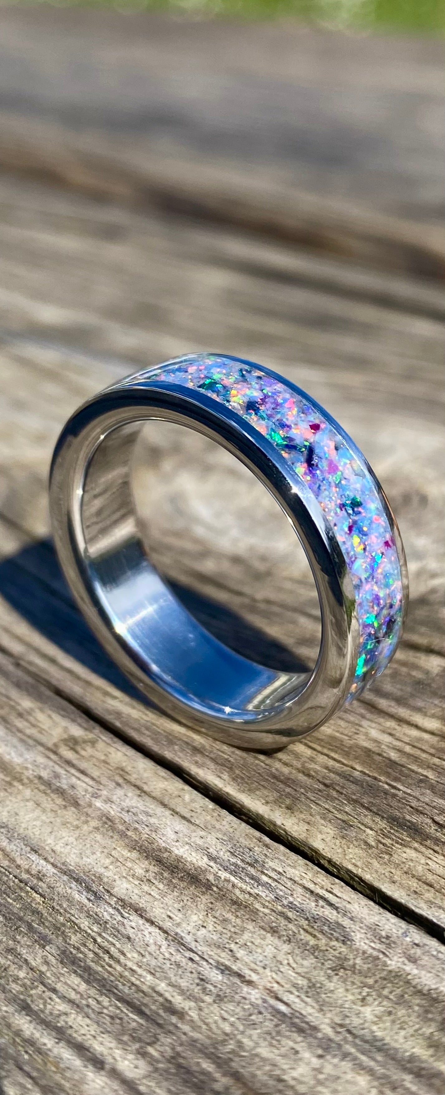 Multicolored Opal Ring