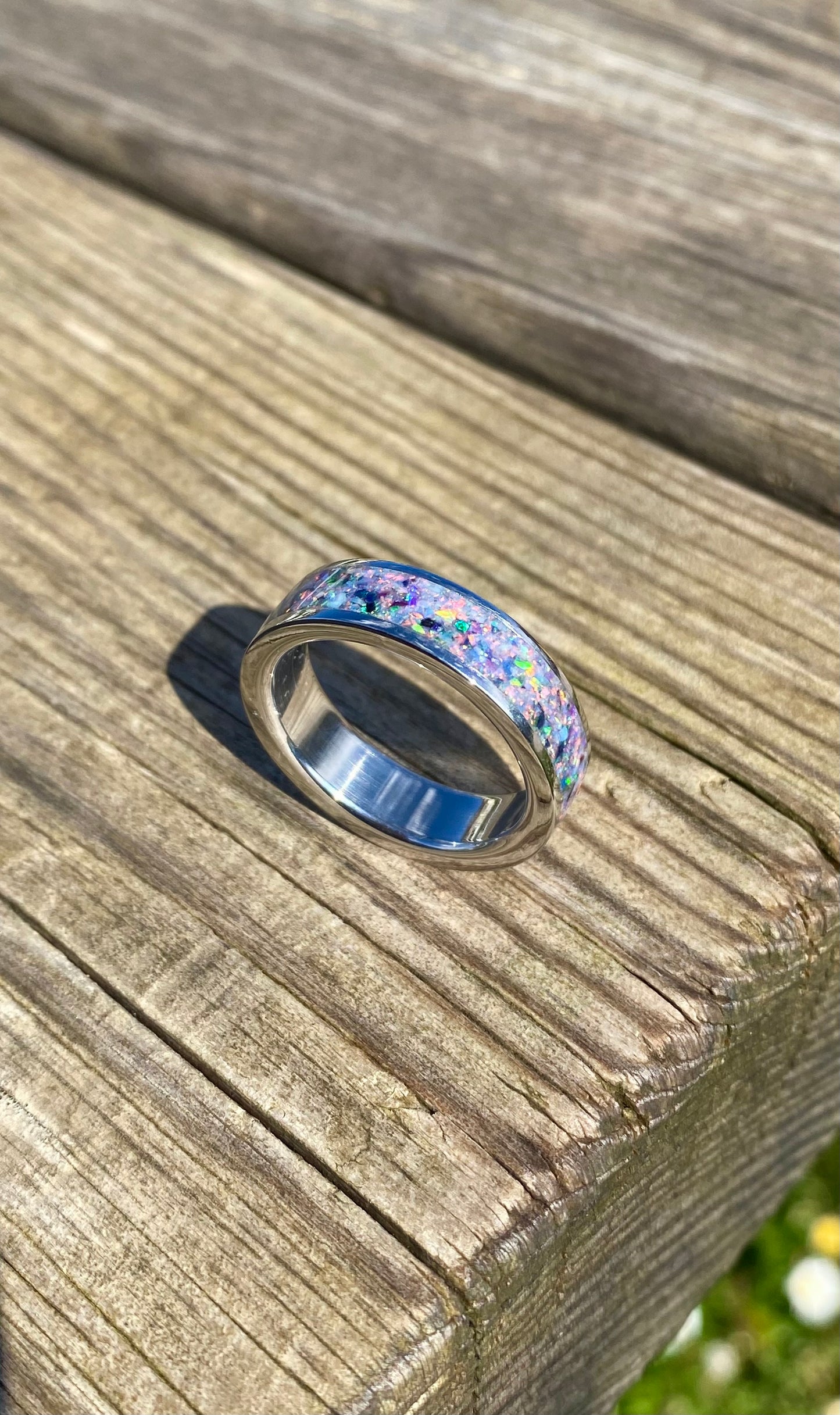 Multicolored Opal Ring